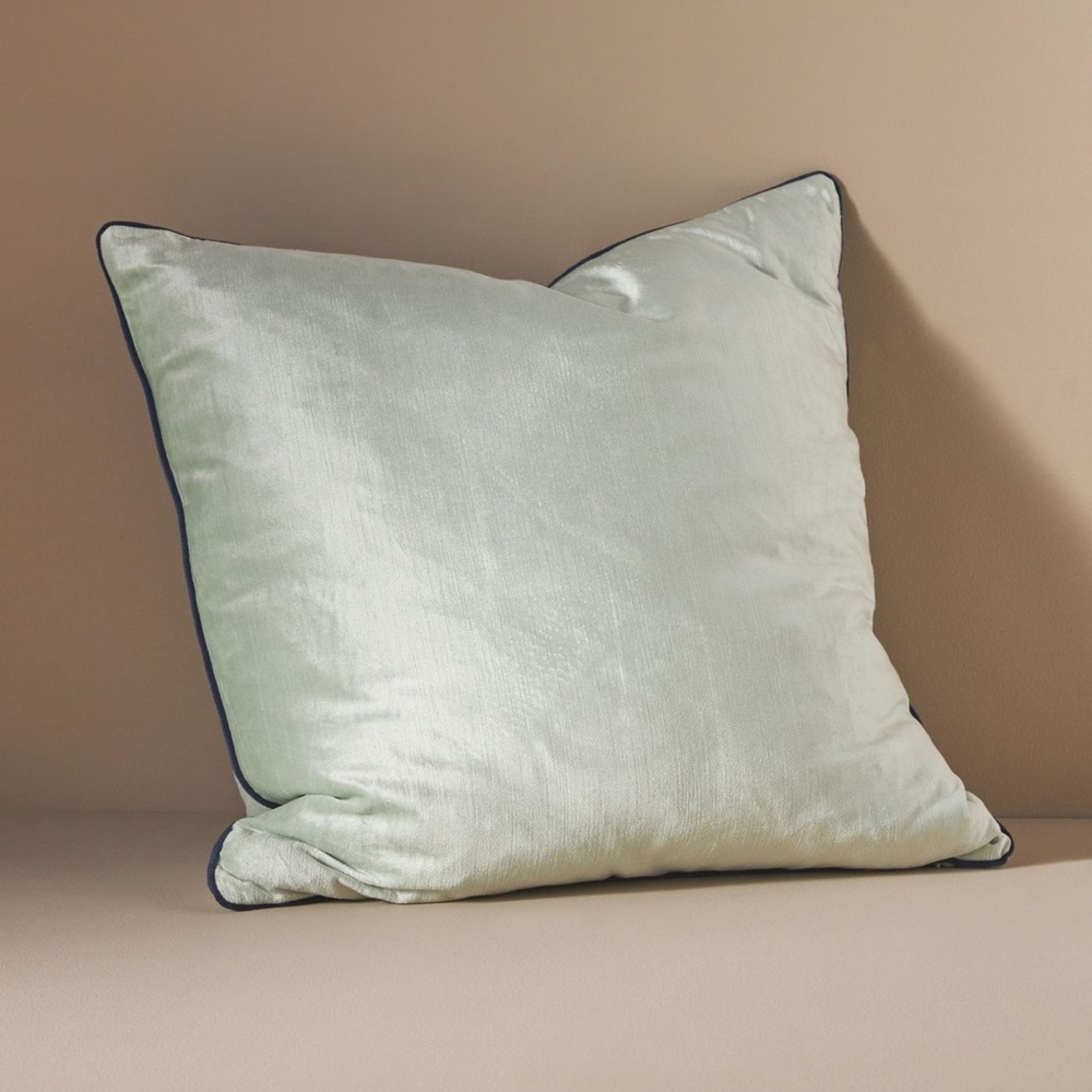 Anthropologie Adelina Mint Velvet Pillow